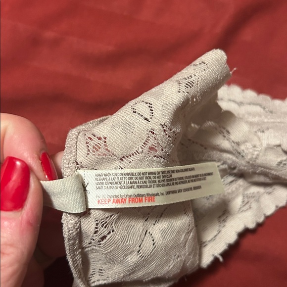 Free People Lace Bralette Duo - Burgundy and Cream - Picture 5 of 6